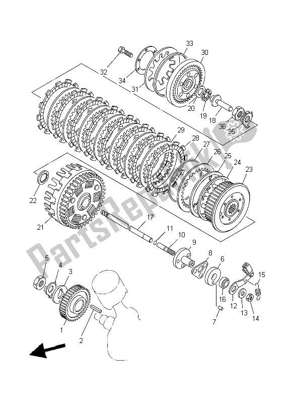 All parts for the Clutch of the Yamaha XVS 1100A Dragstar Classic 2006