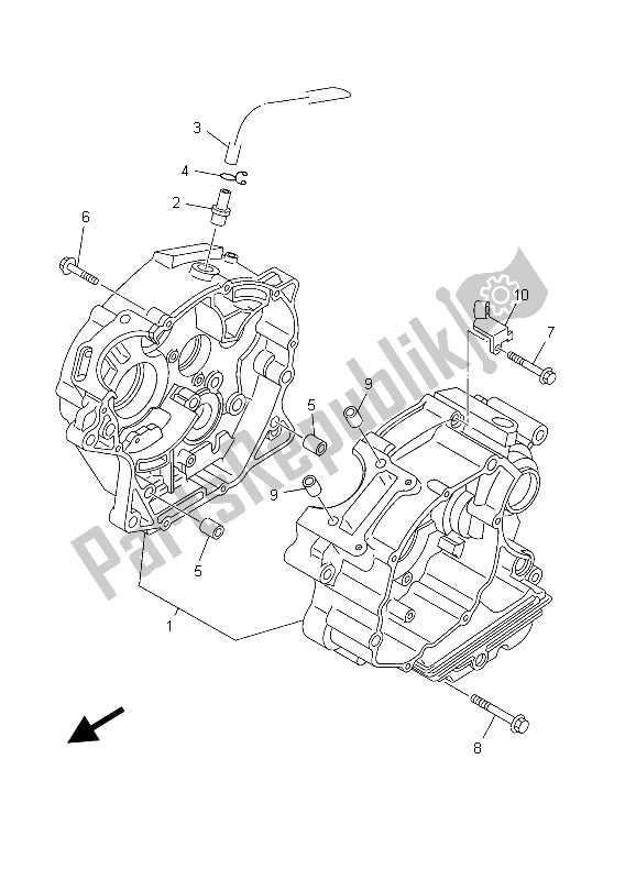 Alle onderdelen voor de Carter van de Yamaha TT R 125E SW LW 2003