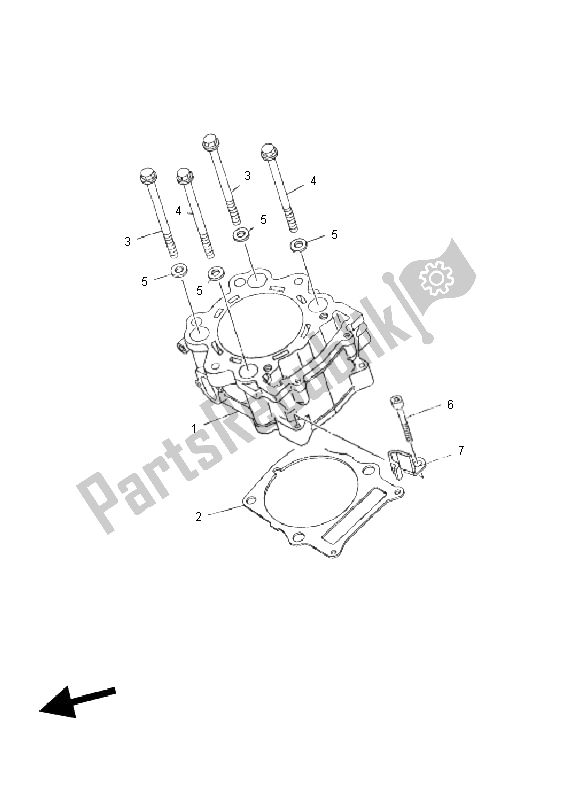 All parts for the Cylinder of the Yamaha XT 660 ZA Tenere SE 2011