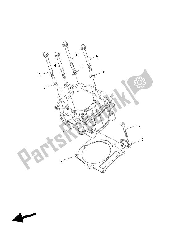 Toutes les pièces pour le Cylindre du Yamaha XT 660 ZA Tenere SE 2011