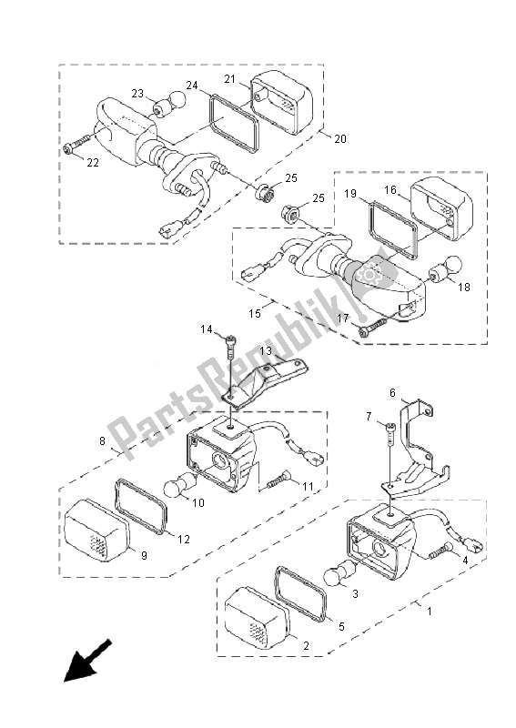 Tutte le parti per il Luce Lampeggiante del Yamaha XF 50E Giggle 2007