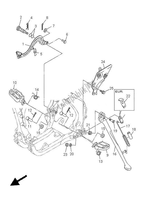 Todas las partes para Soporte Y Reposapiés de Yamaha WR 450F 2013