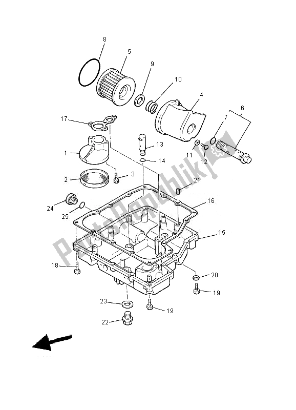 Tutte le parti per il Filtro Olio del Yamaha XJR 1300 2007