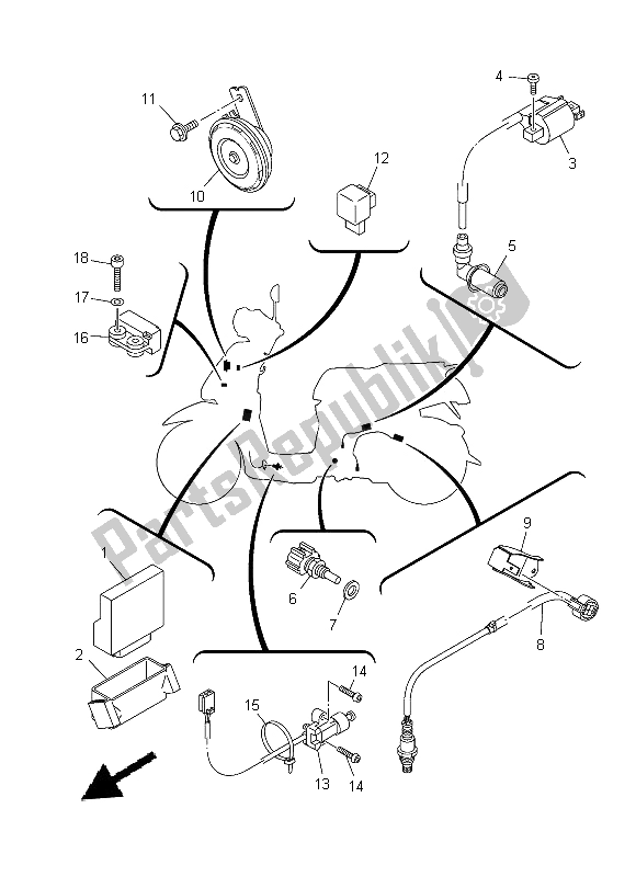 Tutte le parti per il Elettrico 2 del Yamaha XC 115S 2014