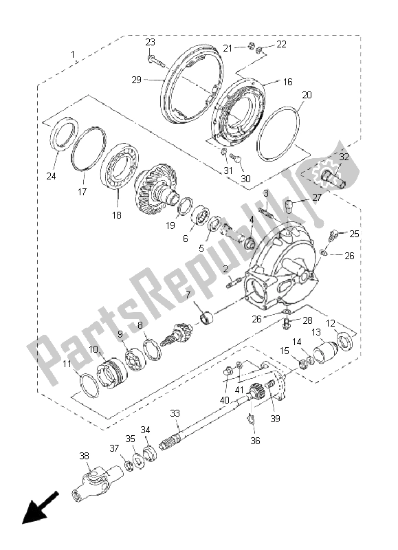 Todas las partes para Eje De Accionamiento de Yamaha FJR 1300 AS 2008