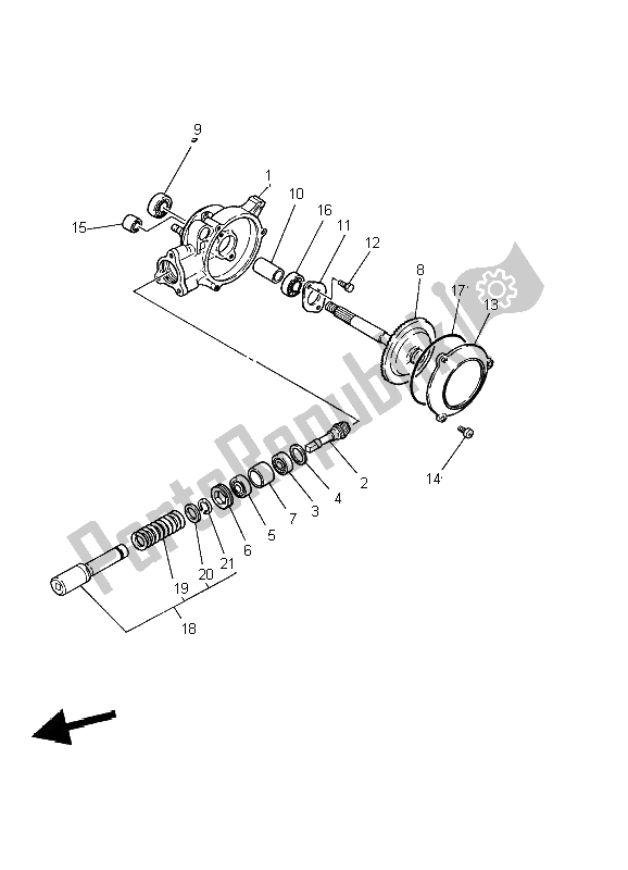 Todas las partes para Eje De Accionamiento de Yamaha PW 50 2002