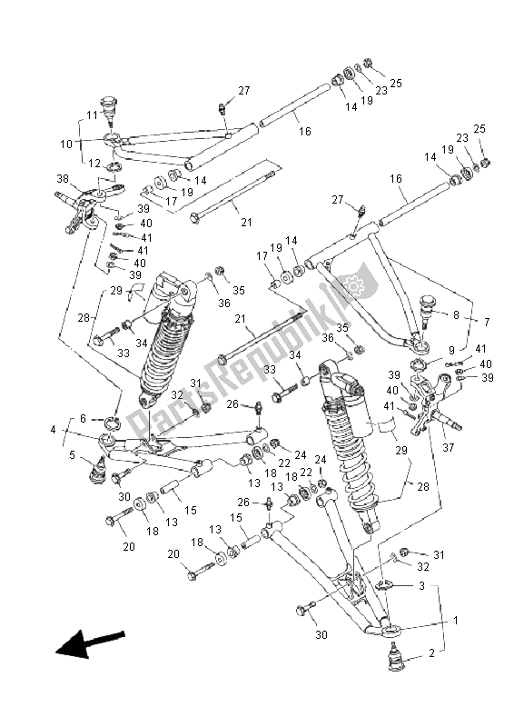 Toutes les pièces pour le Suspension Avant Et Roue du Yamaha YZF 450R SE 2011