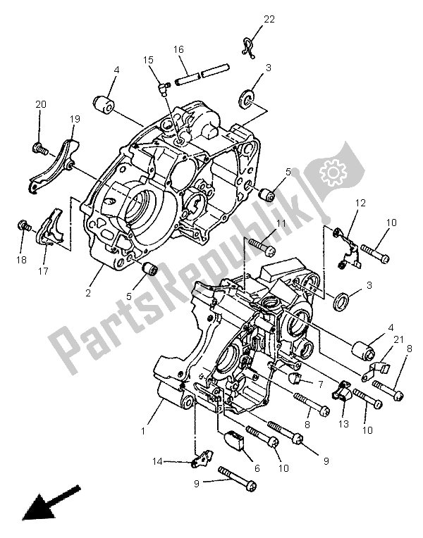 Alle onderdelen voor de Carter van de Yamaha TDR 125 1996