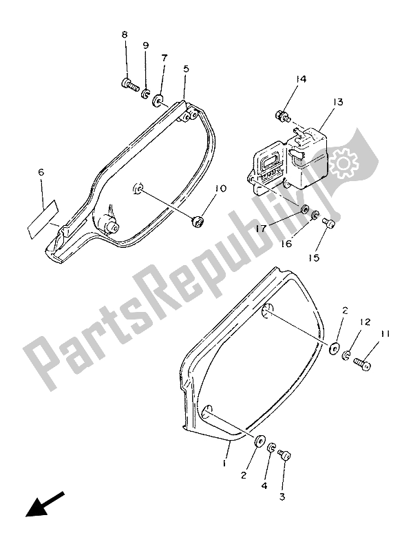 Wszystkie części do Pokrywa Boczna I Zbiornik Oleju Yamaha IT 200 1986