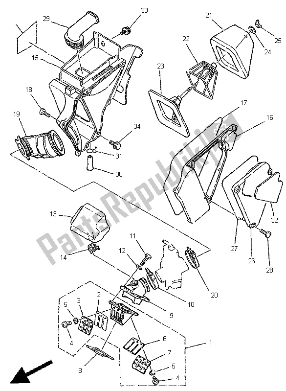 Tutte le parti per il Presa del Yamaha DT 125R 1998