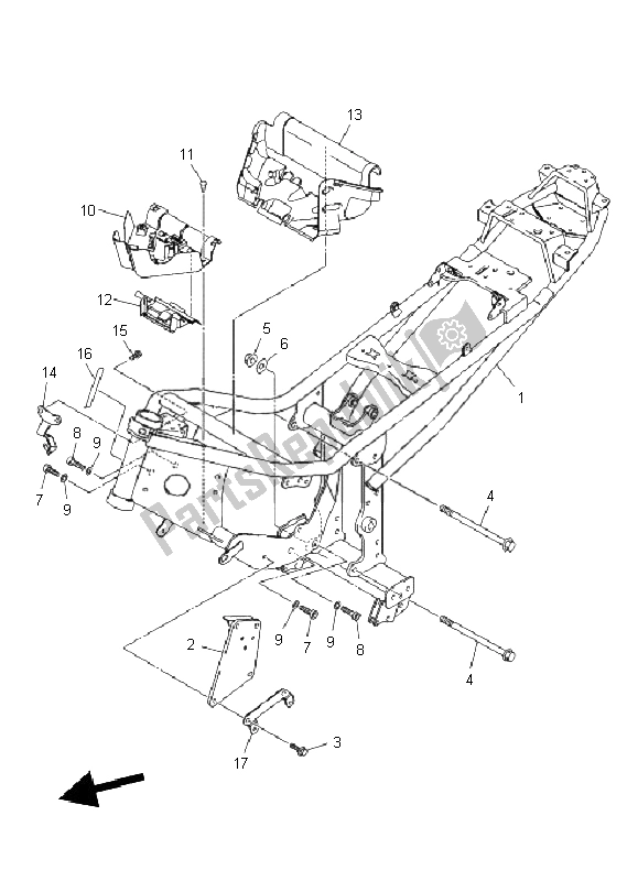 Tutte le parti per il Telaio del Yamaha XJ6 NA 600 2011