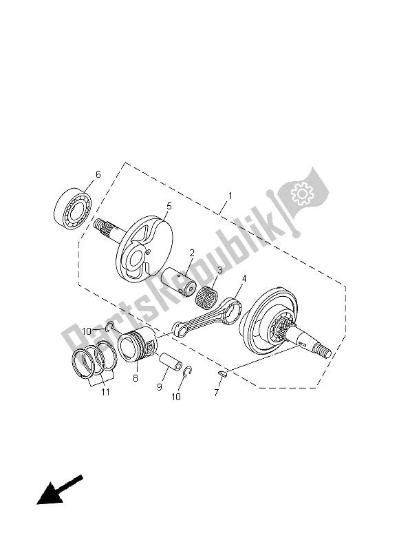 Wszystkie części do Wa? Korbowy I T? Ok Yamaha TT R 50E 2014