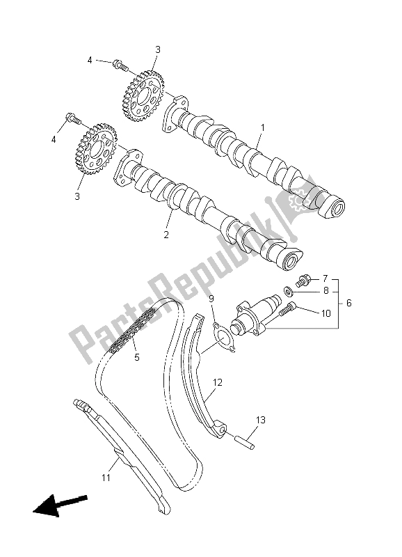 Tutte le parti per il Albero A Camme E Catena del Yamaha FZ6 S 600 2004