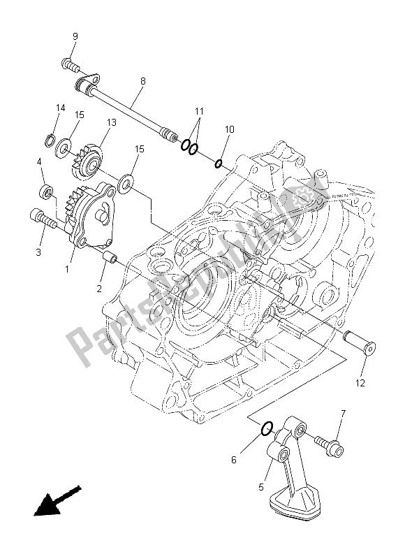 Tutte le parti per il Pompa Dell'olio del Yamaha WR 250R 2015