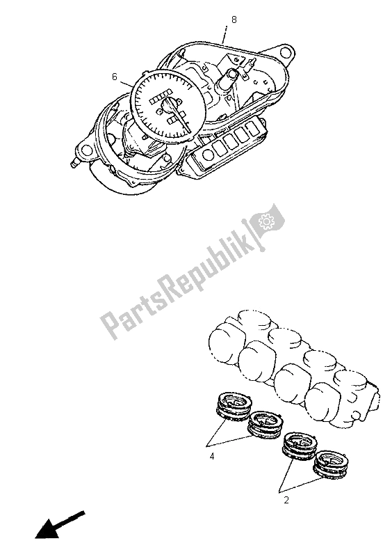 Toutes les pièces pour le Moteur Alternatif (royaume-uni) du Yamaha FZR 1000 1995