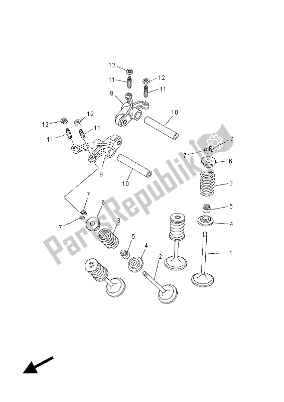 Wszystkie części do Zawór Yamaha XT 660Z Tenere 2015
