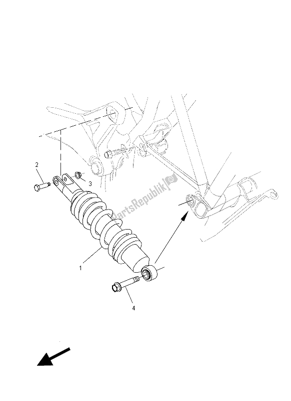 Tutte le parti per il Sospensione Posteriore del Yamaha MT 03 660 2008