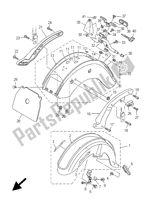 Todas las partes para Defensa de Yamaha XVS 650A Dragstar Classic 2005