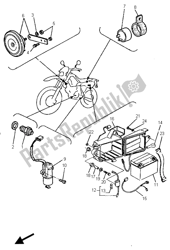 Todas las partes para Eléctrico 2 (4lw2) de Yamaha TT 600S 1995