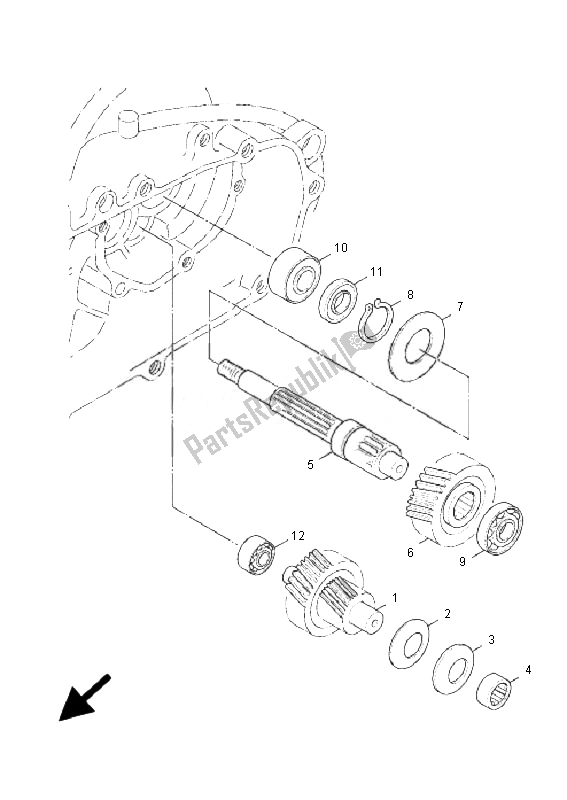 All parts for the Transmission of the Yamaha XC 125 Cygnus X 2007