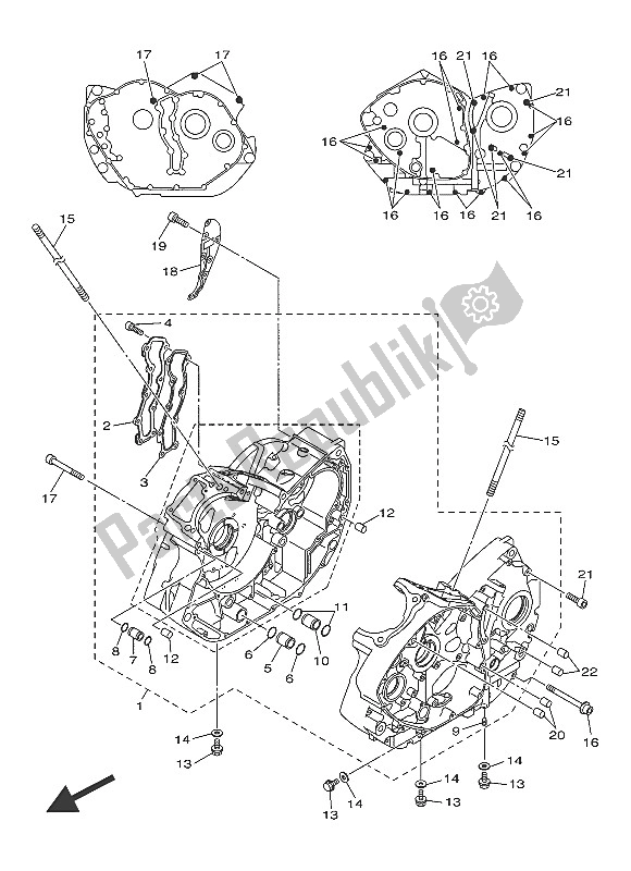 Wszystkie części do Korbowód Yamaha XVS 1300 CU 2016