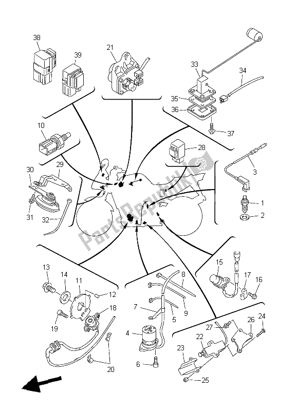 All parts for the Electrical 2 of the Yamaha FZS 1000 S Fazer 2004