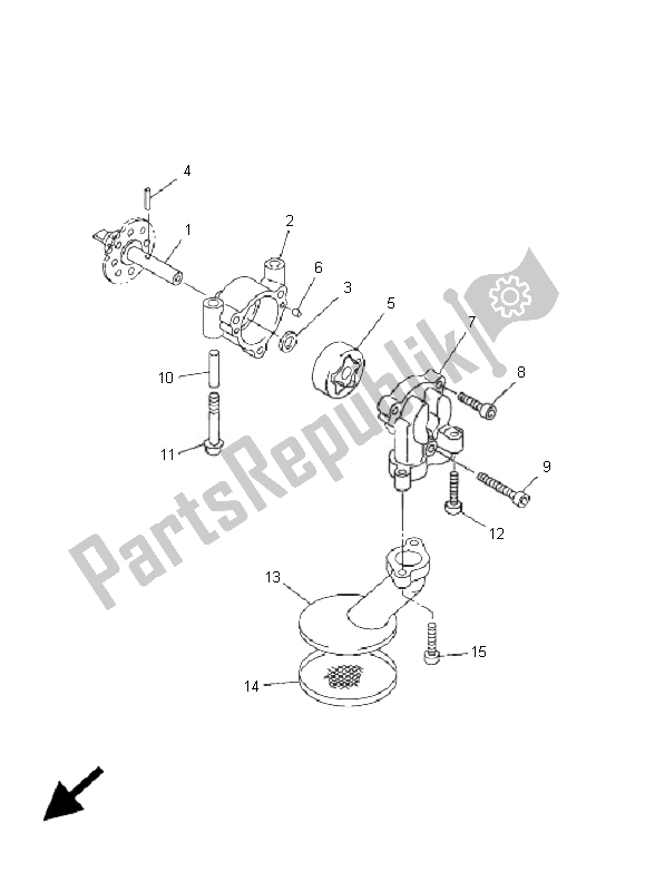 Tutte le parti per il Pompa Dell'olio del Yamaha FJR 1300A 2010