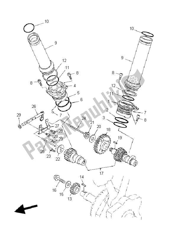 Tutte le parti per il Albero A Camme E Catena del Yamaha MT 01S 1670 2009