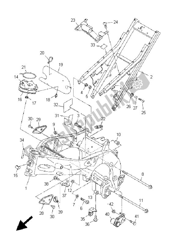 Tutte le parti per il Telaio del Yamaha FZ1 NA Fazer 1000 2011