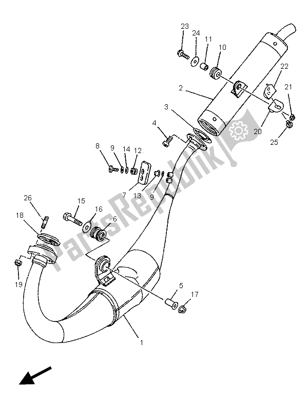 Tutte le parti per il Scarico Alternativo (austria) del Yamaha TZR 125 1995