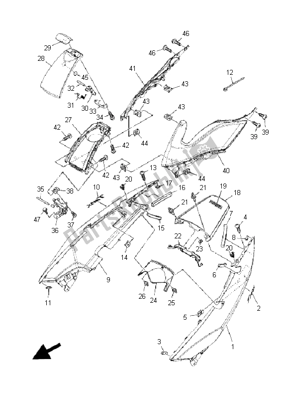 Wszystkie części do Boczna Ok? Adka Yamaha XP 500 T MAX 2008