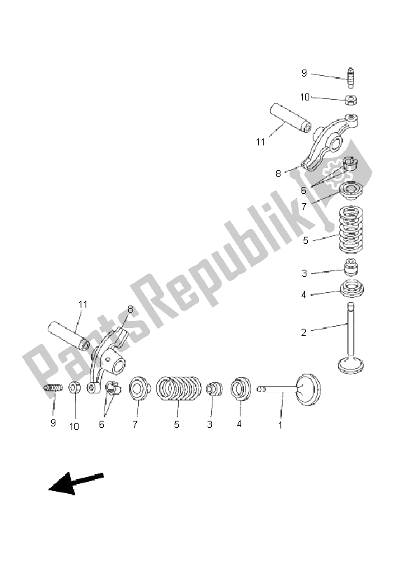 Wszystkie części do Zawór Yamaha TT R 125 SW LW 2011