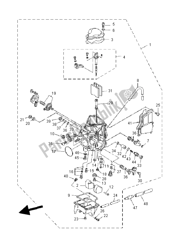 Wszystkie części do Ga? Nik Yamaha YFM 400 FW Kodiak Manual 2001