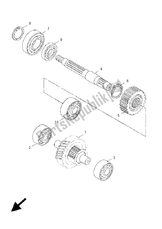 Toutes les pièces pour le Transmission du Yamaha YN 50F 4T Neos 2009