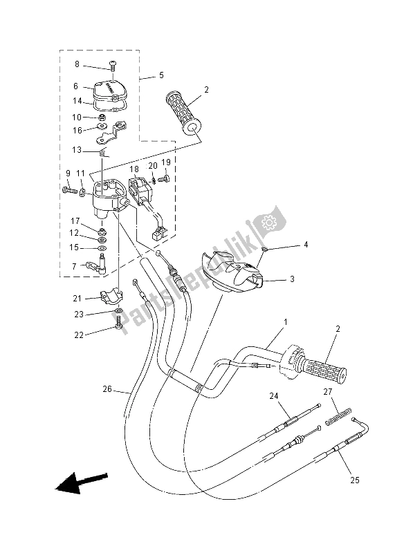 Wszystkie części do Uchwyt Kierownicy I Kabel Yamaha YFM 450F Grizzly IRS 4X4 2012