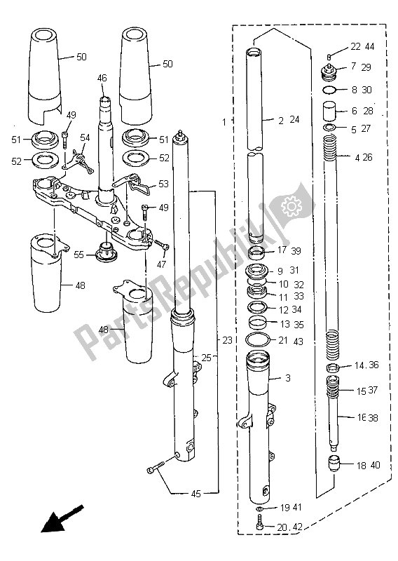 Todas las partes para Tenedor Frontal de Yamaha XVZ 1300A Royalstar 1997