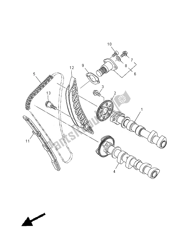 Toutes les pièces pour le Arbre à Cames Et Chaîne du Yamaha MT 07 700 2014