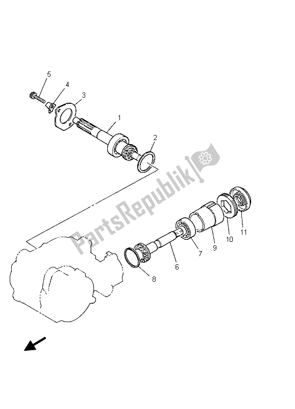 Tutte le parti per il Trasmissione del Yamaha PW 50 2003