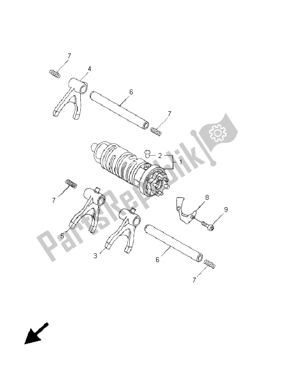 Tutte le parti per il Camma Cambio E Forcella del Yamaha YZF R1 1000 2001