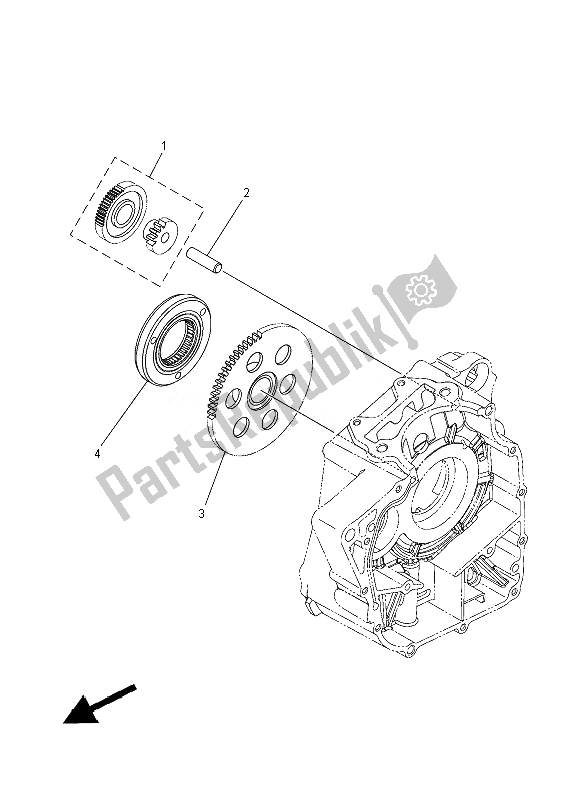 Toutes les pièces pour le Embrayage De Démarrage du Yamaha YFM 300F Grizzly 2X4 2013