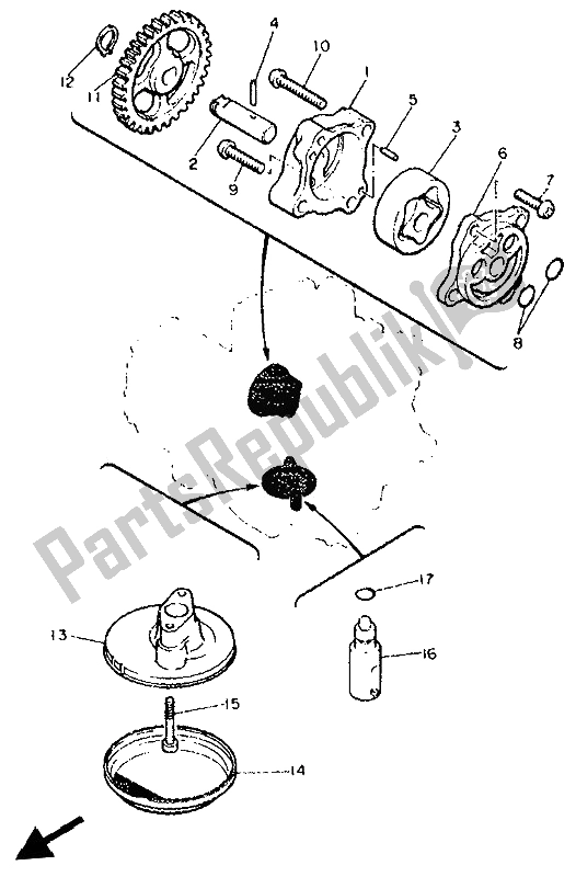 Tutte le parti per il Pompa Dell'olio del Yamaha XJ 600S Diversion 1994