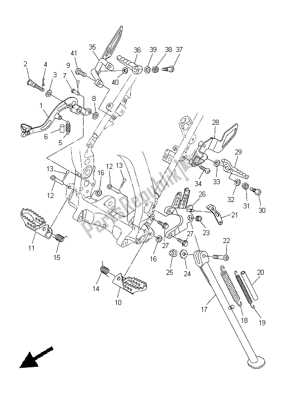 Todas las partes para Soporte Y Reposapiés de Yamaha WR 250X 2014