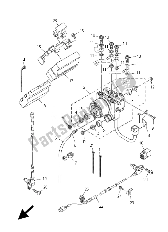 Wszystkie części do Elektryczny 3 Yamaha XP 500A T MAX 2007