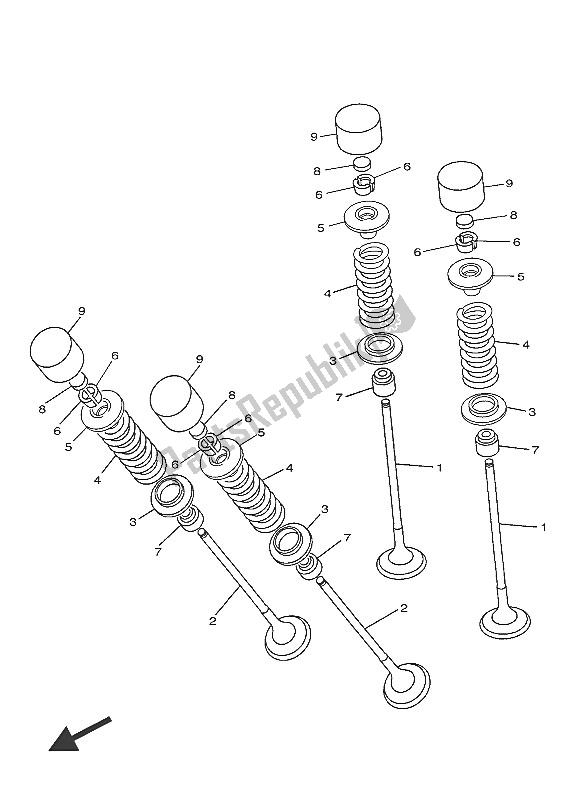 All parts for the Valve of the Yamaha XJ6 SA 600 2016