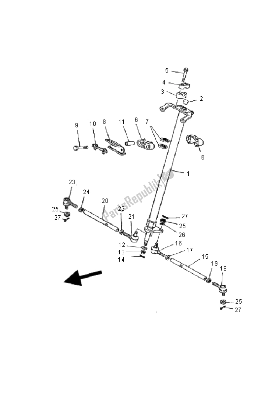 Wszystkie części do Sterowniczy Yamaha YFM 125 Breeze 2000