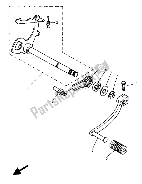 Todas las partes para Eje De Cambio de Yamaha PW 80 1998