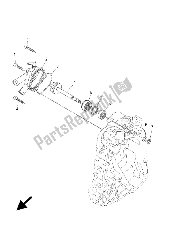 Tutte le parti per il Pompa Dell'acqua del Yamaha YP 400 Majesty 2005