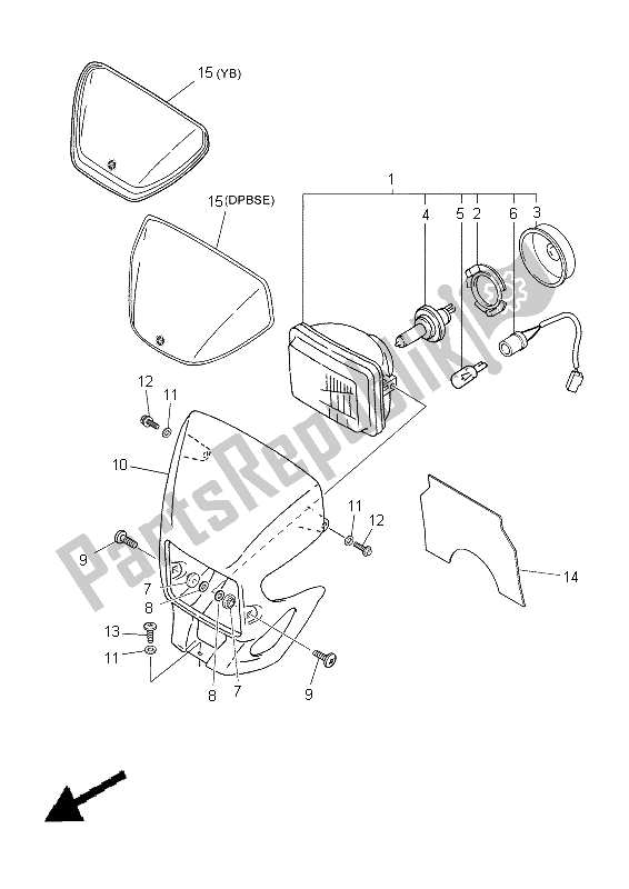 All parts for the Alternate Front Fork (esp) of the Yamaha XV 250 Virago 1996