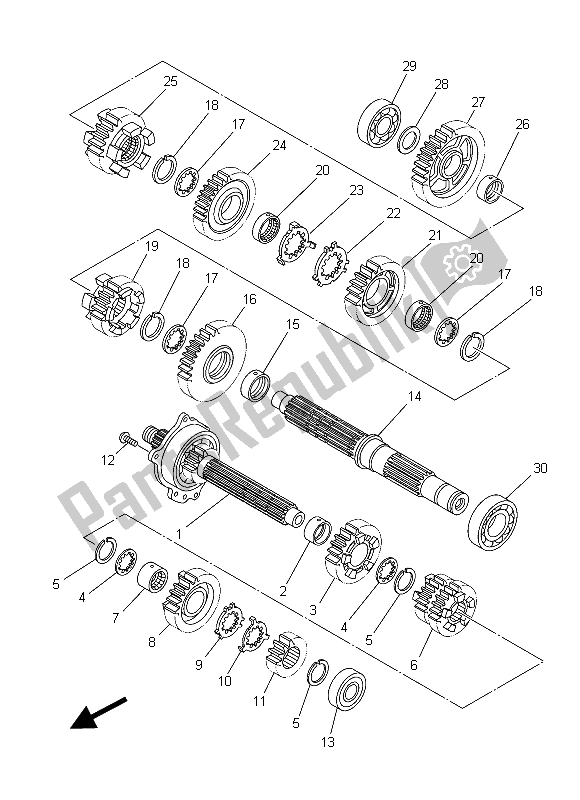 Todas las partes para Transmisión de Yamaha XT 1200Z 2015