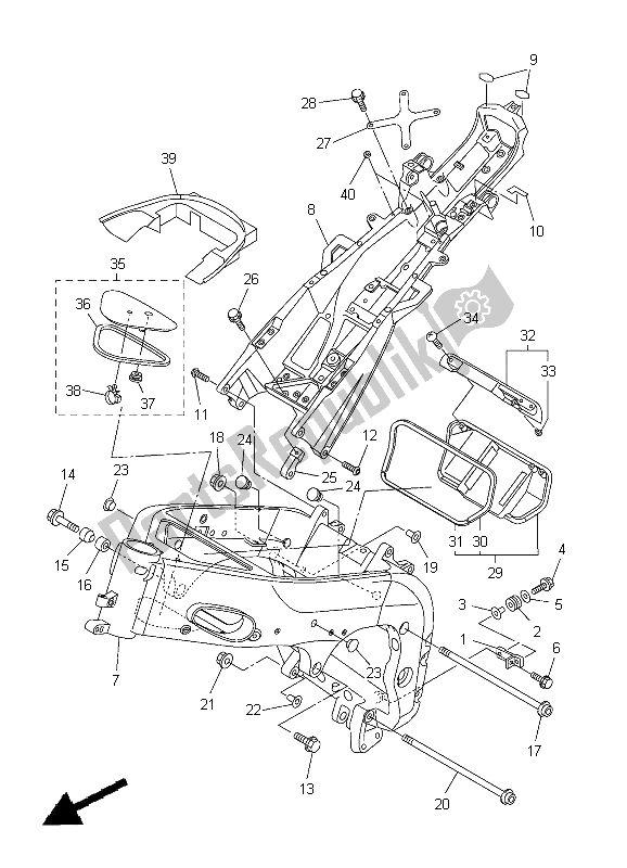 Tutte le parti per il Telaio del Yamaha YZF R1 1000 2005